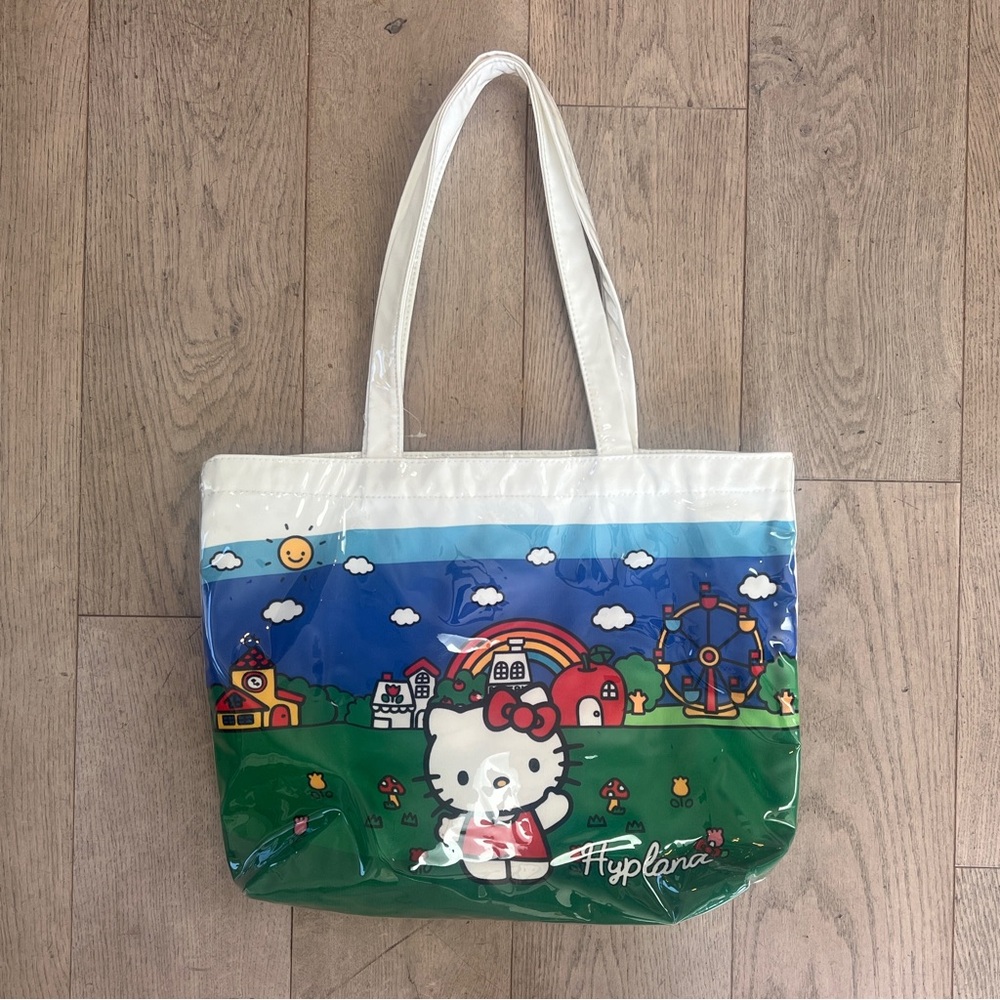 Sanrio Hello Kitty + Hypland Large PVC Tote Bag Rainbow EUC